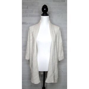 Tommy Bahama Sweater Women's M-L Cream Island Soft Cardigan  Pockets‎ Open